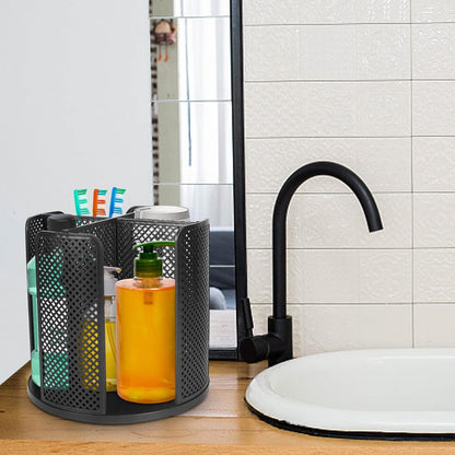 Cup and Lid Organizer Cup Dispenser Coffee Cup Organizer Paper Cup Holder Rotating for Bathroom, Restaurant, Break Room, Coffee Station, Bar, Buffet, Kitchen Cabinet, Countertop,4 Compartment