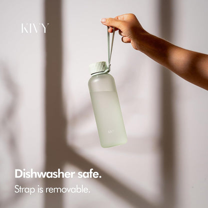 KIVY Slim Water Bottle 22oz [Lightweight & Shatterproof] - Small Drinking Waterbottle - Tritan Bottle Without Straw for School, Sport & Travel - Drinking Bottle Dishwasher Safe, BPA Free
