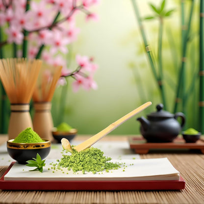 Matcha Scoop Bamboo, Bamboo Matcha Scoop Japanese Chashaku Hooked Green Tea Spoon 18cm Tea Ceremony Utensils for Tea Lover, Tea Scoops, Coffee, Tea and Espresso