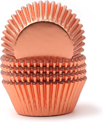 Standard Champagne Gold Foil Cupcake Liners Muffin Baking Cups for Party and More, 100-Count