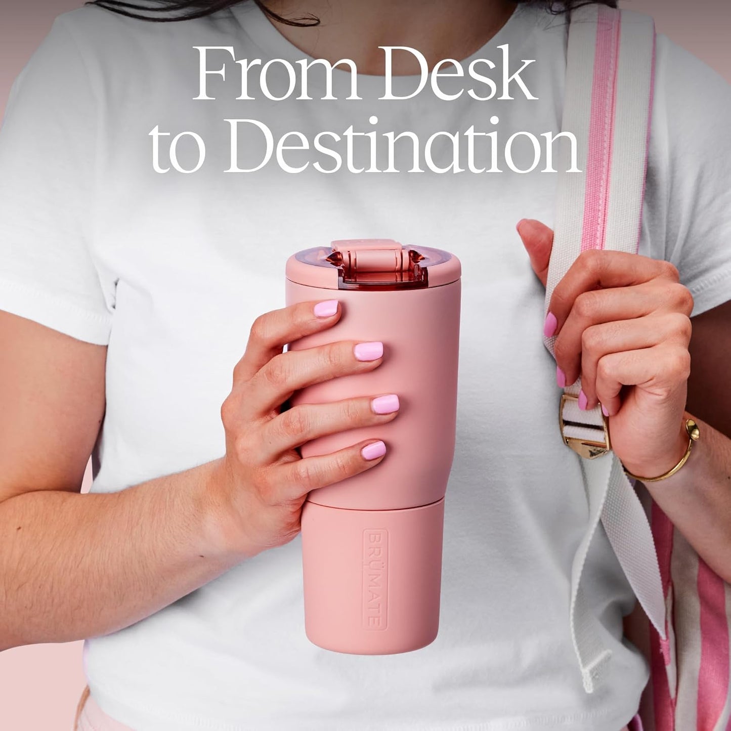 BrüMate Nav 35oz 100% Leak Proof Insulated Travel Tumbler with Magnetic BevLock™ Lid - Double Wall Cup-Holder Friendly Stainless Steel Mug (Lilac Dusk)