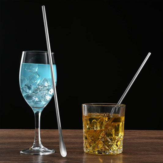 10 inch/258mm Stainless Steel Long Coffee Spoon Stirring/Stir Stick,Drink Stirrer Mixing Spoon,Coffee Stirrer Cocktail Stick Reusable,Long Skinny Teaspoon Stirring,Iced Tea Spoon,Bar Spoon