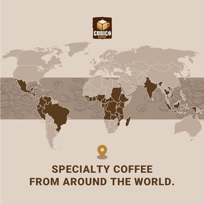 Tanzanian Peaberry Coffee, Single Serve Coffee Pods, Premium Tanzania Peaberry Single Origin Fresh Roasted Coffee | K-Cup Compatible Brewers | Cubico Coffee | 10 Count
