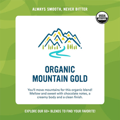 Cameron's Coffee Roasted Whole Bean Coffee, Organic Mountain Gold, 4 Pound