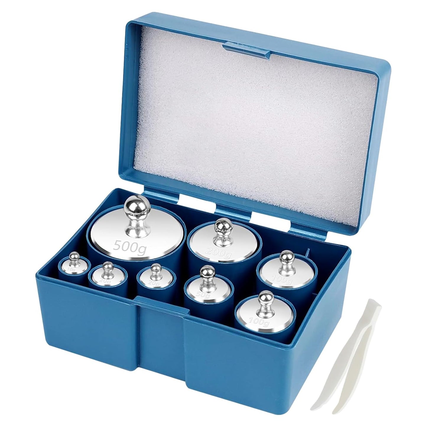 UCEC Calibration Weight Set 1000g for Digital Scale with Case and Tweezers, Gram Scale-M2 Class 10g 20g 20g 50g 100g 100g 200g 500g
