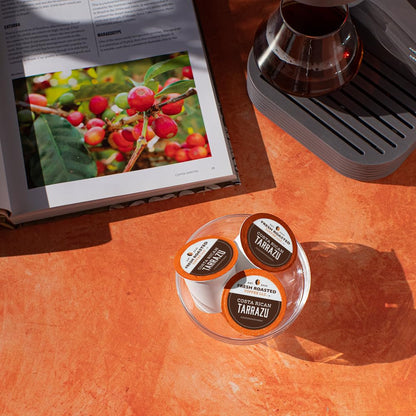 Fresh Roasted Coffee, Costa Rica Tarrazu, Medium Roast, 72 Pods for K Cup Brewers