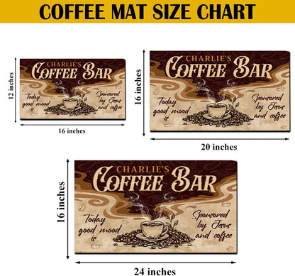 THUYPT Personalized Absorbent Coffee Mat for Counter, Coffee Drying Mat Coffee Bar Accessories, Kitchen Counter Coffee Maker Coffee Station Decoration (05)