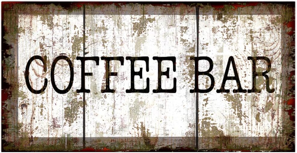 Original Vintage Design, Coffee Tin Metal Wall Art Print Poster, Thick Tinplate Wall Decoration Signs for Coffee Corner/Cafe/Kitchen