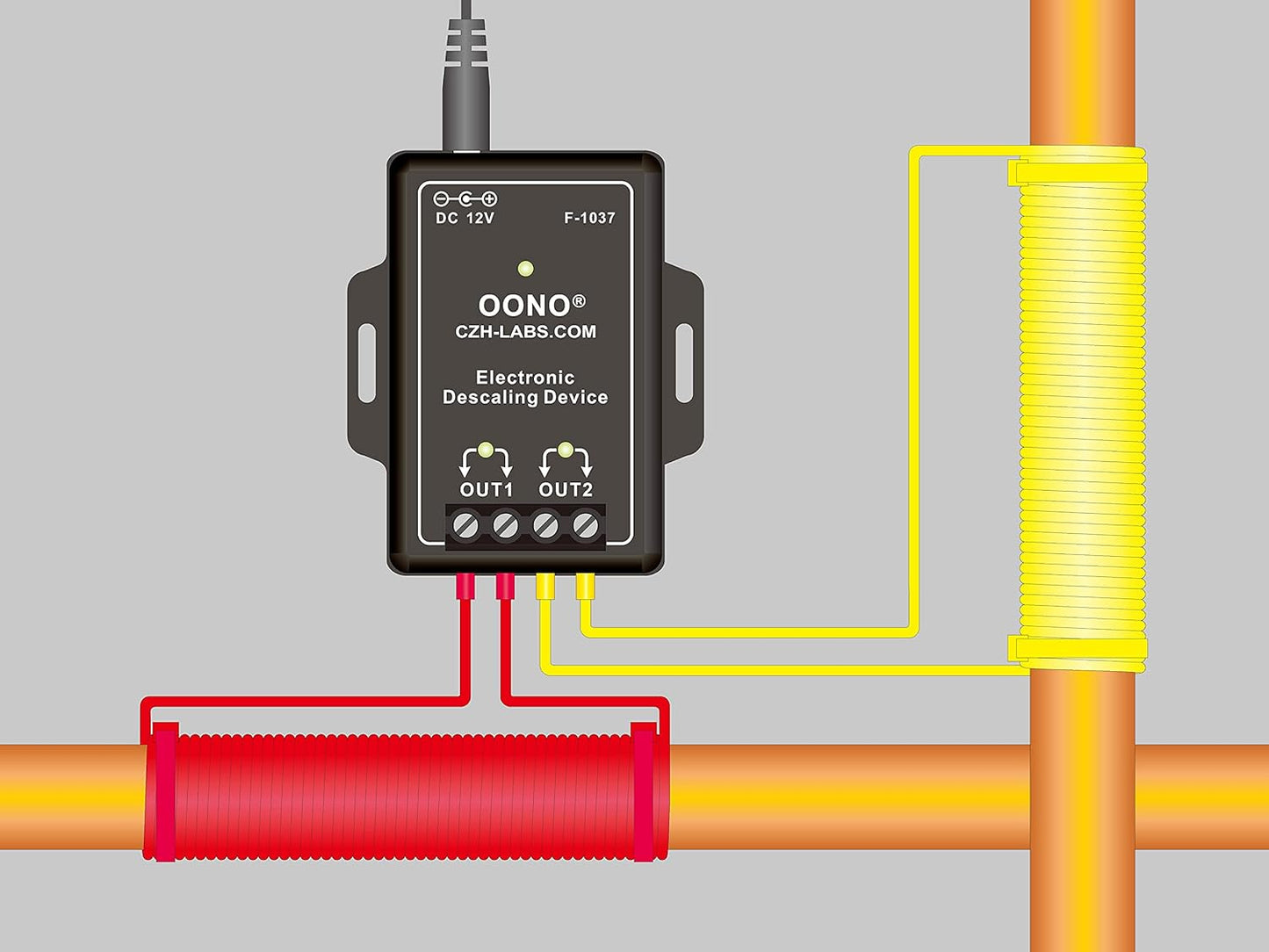 OONO Electronic Descaler Water Conditioner Hard Water Softener, Alternative Water Softener