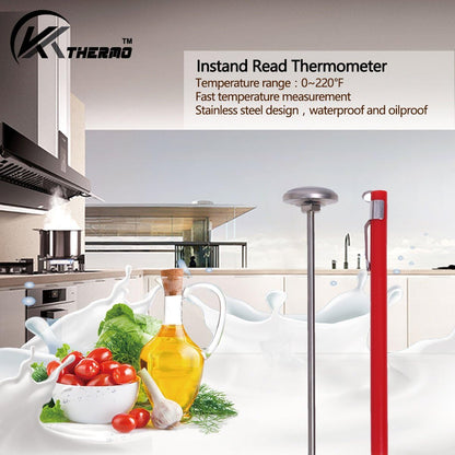 KT THERMO Instant Read 1-Inch Dial Thermometer(2-Pack),Best for The Coffee Drinks,Chocolate Milk Foam