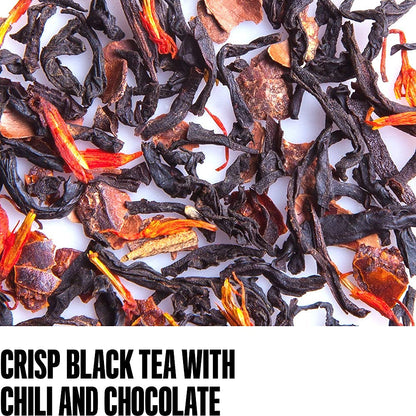 August Uncommon Painted Desert Black Tea – Spicy Blend w/Notes of Mexican Chili, Cinnamon, and Dark Cocoa – Loose Leaf Tea Caffeinated for Daily Enjoyment in a 3.5oz Tea Bag Tin Packaging (28-56 Cups)