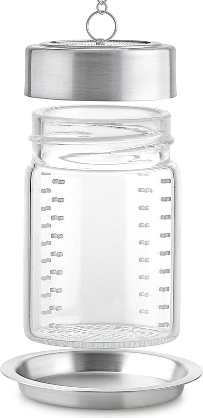 Teabloom Elegant Borosilicate Glass Loose Tea Infuser – Perfect for Whole-Leaf White, Green, Oolong, Black & Herbal Teas – Lead-Free – Small or Large Size