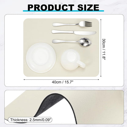 uxcell Silicone Mats for Kitchen Counter, 15.7" x 11.8" Non-Slip Countertop Protector Mat Heat Resistant Coffee Mat Waterproof Table Placemat, Beige