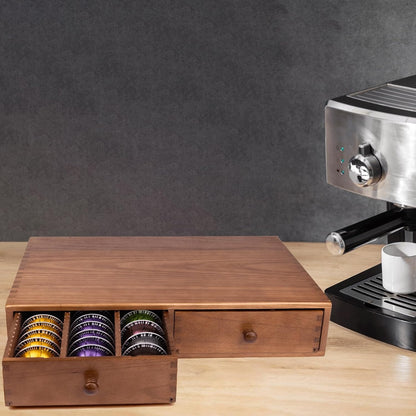 Coffee Pod Storage Holder, Pods Holder Storage for Coffee Capsules, Wooden Coffee Pod Organizer for Coffee Capsules,Extra Large Capatity Coffee Pods Storage