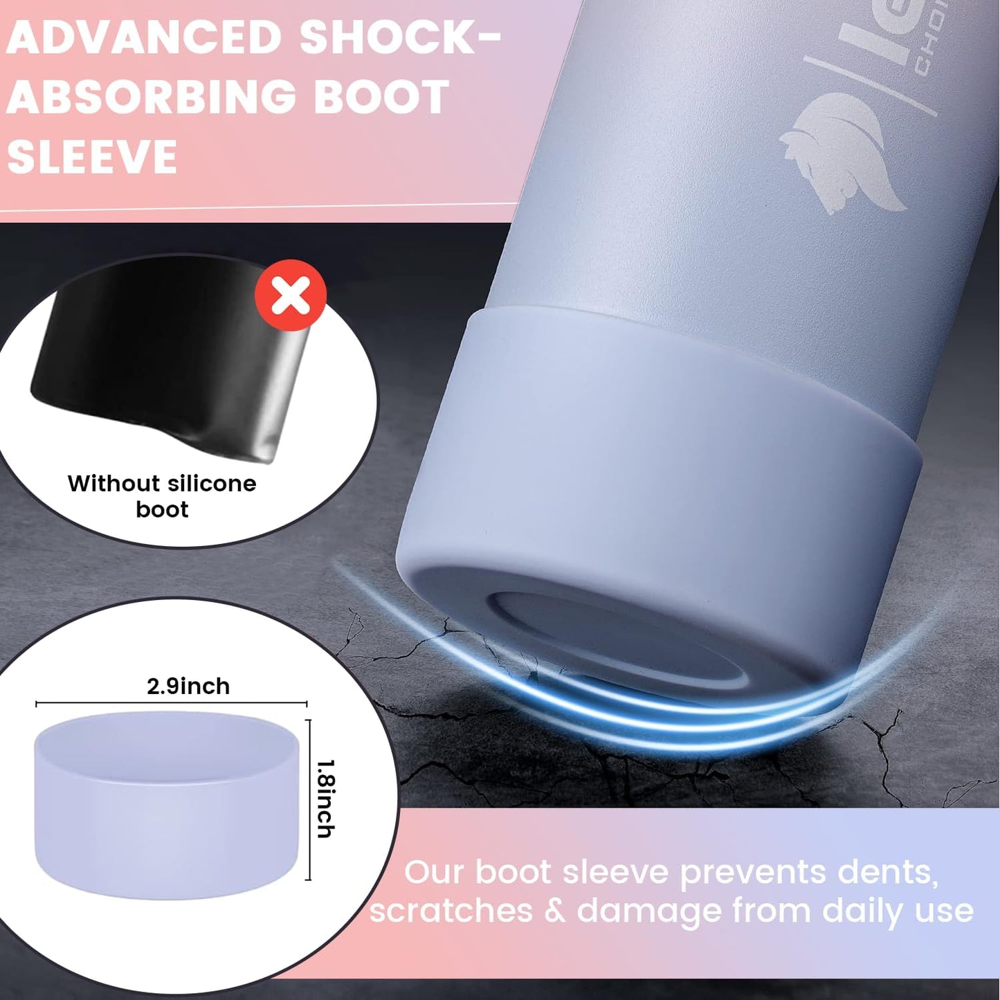 Lexlion Tea Infuser Bottle - Fruit Infuser Water Bottle 22 Oz, Triple Walled Insulated Stainless Steel Bottle, Thermal Leaf, Silicone Sleeve, 3 Lids Leakproof, Metal Mug Gallon