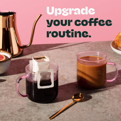 Copper Cow Premium Pour Over Single-Serve Vietnamese Coffee | Vanilla | Dark Roast | Flavored with Vanilla Beans | Includes 16 Coffees