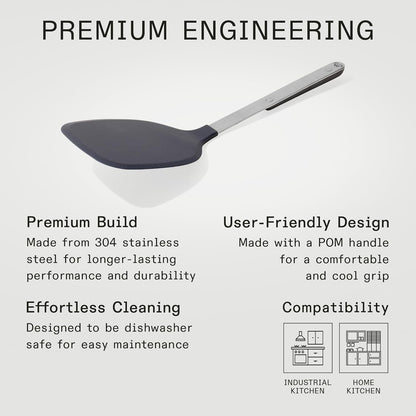 Made In Cookware - Rubber Spatula - Harbour Blue - Versatile Kitchen Essential - Dishwasher Safe