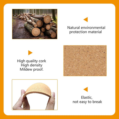 24 pcs Cork Coasters for Drinks, Bulk Blank Coasters DIY Crafts, Non-Slip, Heat-Resistant, Absorbent and Reusable Coffee Coaster for Home Tabletop Decoration