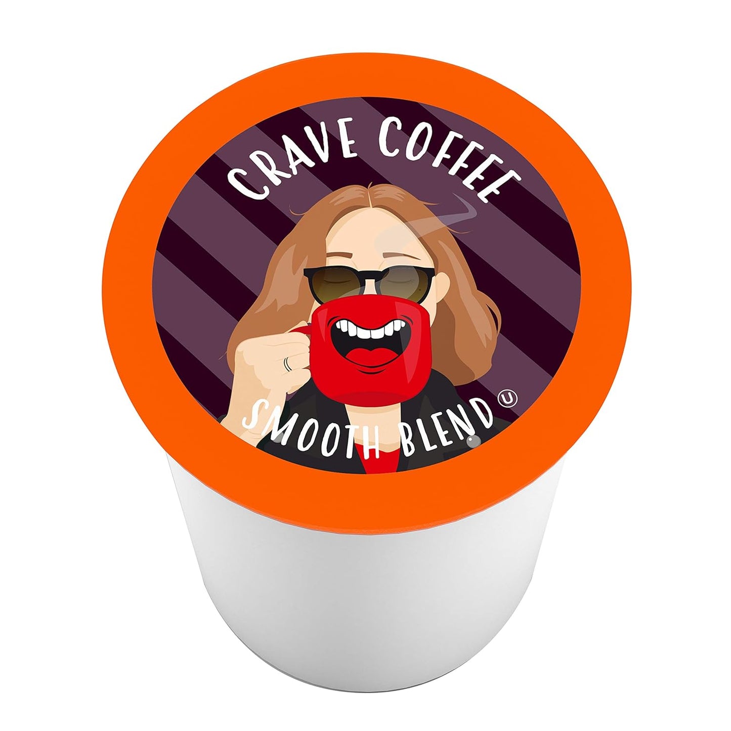 Crave Beverages Smooth Blend - Colombian, Medium Roast Coffee Pods for Keurig K Cup Brewers, 100 Count