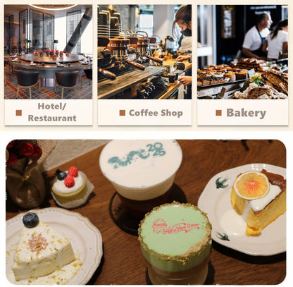 LLRH Latte Art Food Printpen DIY Image for Coffee Beer Cocktails Macaron Cookie, Bluetooth, for Home, Small Shops (DarkGreen)