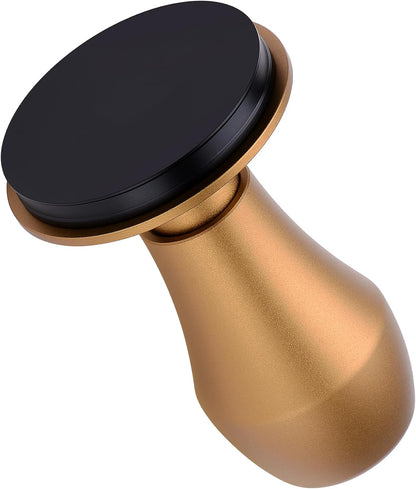 Normcore 58.5mm Coffee Tamper V4, Espresso Barista Hand Tamper, Spring Loaded Tamper With Titanium PVD Coating Flat Base, Bronze Anodized Aluminum Handle, Compatible with 58mm Espresso Machine