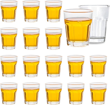 16 Piece Shot Glasses Set 50ML/1.5oz.Small Espresso and LiquorGlasses for Whiskey TequilaVodka, Thick Glass Cups forPotter Style Cocktails Bar Party