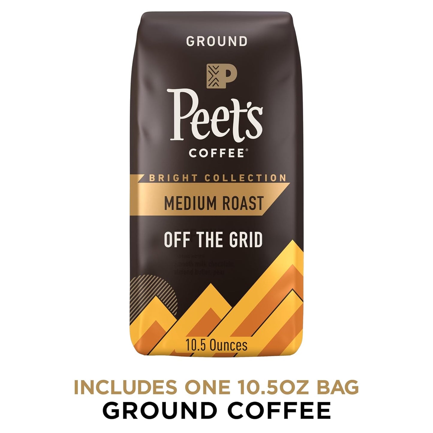 Peet's Coffee, Medium Roast Ground Coffee - Off the Grid Blend 10.5 Ounce Bag