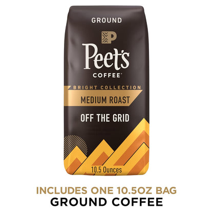 Peet's Coffee, Medium Roast Ground Coffee - Off the Grid Blend 10.5 Ounce Bag