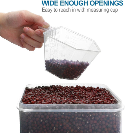 VERONES Large Tall Airtight Food Storage Containers, 10 PACK Plastic Airtight Kitchen & Pantry Organization, Ideal for Flour & Sugar Plastic Canisters with Labels