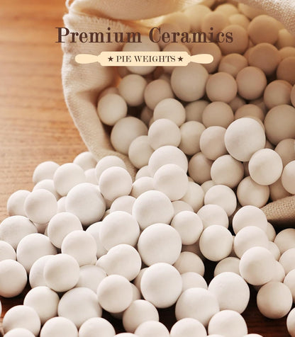 Pie Weights for Baking Crusts,Ceramic Baking Beans for Blind Bake,2.2 lbs Reusable Ceramic Stoneware,Suitable for Various Pies and Pastries,Comes with storage box,Perfect Pie Crust Baking Tools