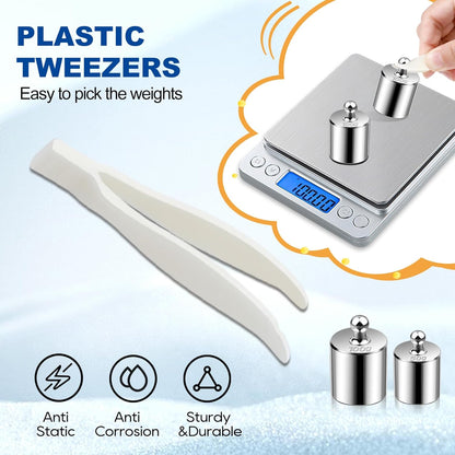 UCEC Calibration Weights for Digital Scale, 10mg - 100g Gram Weights Kit, Precision Stainless Steel Balance Scale Calibration Weight Set with Tweezers for Lab Educational Science