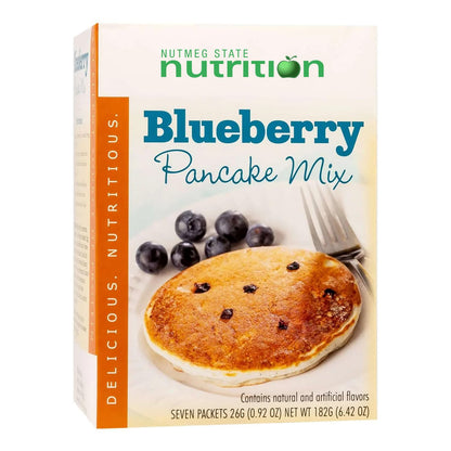 Nutmeg State Nutrition HealthyWise - High Protein Pancake Mix, 15g Protein, Low Carb, Low Calorie, Low Sugar, Healthy Breakfast Meal, KETO Friendly, 7 Servings Per Box (Blueberry, 1 Pack)