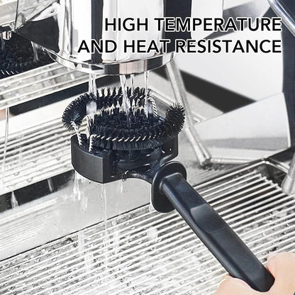 Atyhao Espresso Machine Brush, Coffee Machine Brush Cleaner Removable Coffee Maker Espresso Group Round Brushes Barista Grinder Tools (58MM)