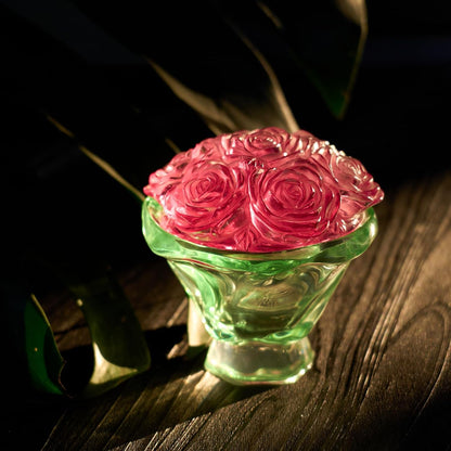 Epoxy Resin Storage Box Silicone Molds A Bouquet of Roses Jar with Lid DIY Jewelry Trinket Candy Container Silicone Mould Epoxy Concrete Cement Plaster Planter Candle Vessel Craft Molds