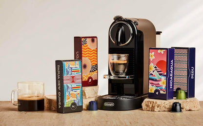 Atlas Coffee Club Espresso Pods Compatible with Nespresso Original– Extra Dark Roast Variety Pack (80 Count)– Aluminum Capsules from Kenya, Peru, Costa Rica & Guatemala– Intensity 10-12