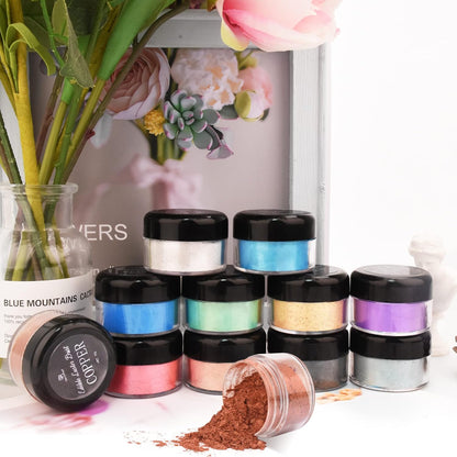 Edible Glitter - 10g Luster Dust Edible Food Grade Coloring Glitter for Cake Decorating, Baking, Drinks - Shimmer Dust Powder, Metallic Color Dusting Powder for Icing, Fondant, Candy, Cookie (Green)