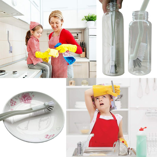 Cleaning Brush Shoe Kitchen Bottle Brush Sink Bathroom Household Dish Pot Pan Edge Corners Tile Lines Brush with Stiff Bristles