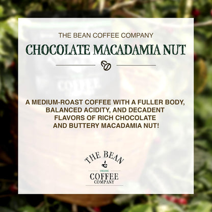 The Bean Organic Coffee Company Chocolate Macadamia Nut, Medium Roast, Whole Bean Coffee, 5-Pound Bag