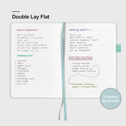 &And Per Se Lined Journal Notebook for Women&Men with Pattern, 160 Pages 100GSM Thick Paper, A5 Hardcover Journals for Writing(1 Pack, Light Blue)