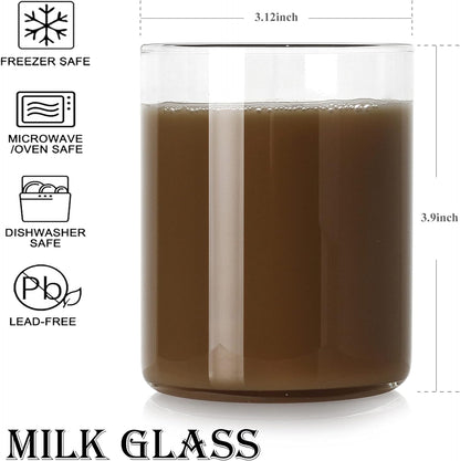 Thin Drinking Glasses Set of 4,15oz Cocktail Glass Set,Low ball Glasses for Water,Juice,Milk,Cocktails, Beer and More, Elegant Bar Glassware,Lead-Free whiskey Glasses,Glass Drink Tumblers (15 OZ)