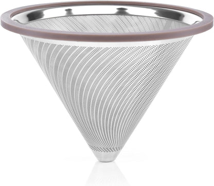 Reusable Metal Coffee Filter with Double-layer Stainless Steel, Coffee Dripper, Compatible with Chemex, Hario V60 emex, Hario and Other Carafes, Paperless Coffee Filter for Sustainable Brewing
