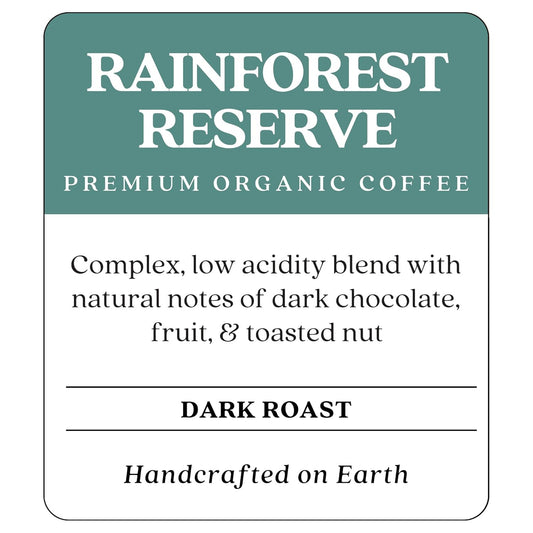 Copper Moon Dark Roast Whole Bean Coffee, Rainforest Reserve Organic Blend, 2 Lb