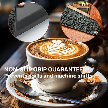 Coffee Bar Mats for Countertop, Bar Decor Accessories, Coffee Machine Tray for Countertop, Non-slip Dish Drying Mat, Rubber Barista Tools Pad, Espresso Organizer (Black, 18"x12")