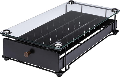 Rice rat Vertuo Capsule Holder Drawer for Nespresso With Glass (Class-30 Pods)