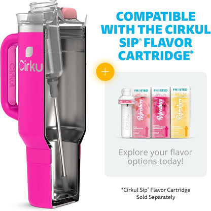 Cirkul 40oz. Brink Stainless Steel Tumbler with Handle, All-Day StrawSip™, Double-Wall Insulated