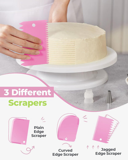 Kootek 32-Piece Piping Bags and Tips Set with 24 Icing Piping Tips, 2 Reusable Pastry Bags 12 Inch, Reusable Piping Icing Bags and Tips, Cake Decorating Kit for Frosting Cookie, Cupcake