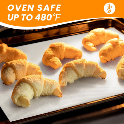 Silicone Baking Mat Roll -Non-Stick Dough Rolling Mat, Food Grade Pastry Baking Mat, Non-slip Silicone Kitchen Counter Mat, Reusable Air Fryer Mat, Washable Oil-Proof Refrigerator Liners