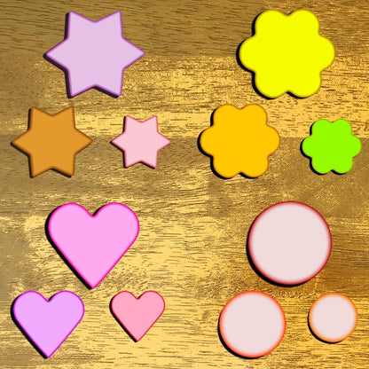 Metal Cookie Cutters Set- Heart, Star, Round, Flower - 12Pcs Cookie Cutters - Heart Star Cookie Cutter Round Small Cutter Flower Cookie Cutter for Baking