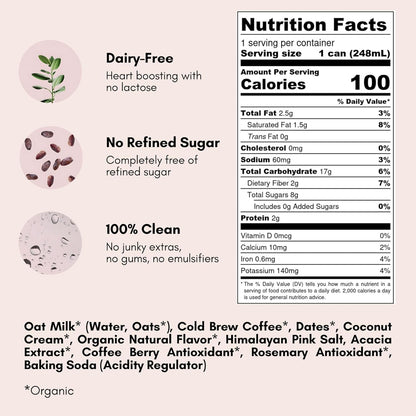 Pop & Bottle, Classic and Matcha Oat Milk Lattes - Reishi and Maitake Mushrooms, Green Tea, Cold Brew, Coffee Berry, MCT Oil, Organic, Dairy & Gluten Free, Vegan - 8 Fl Oz, (Pack of 12), 6 Each