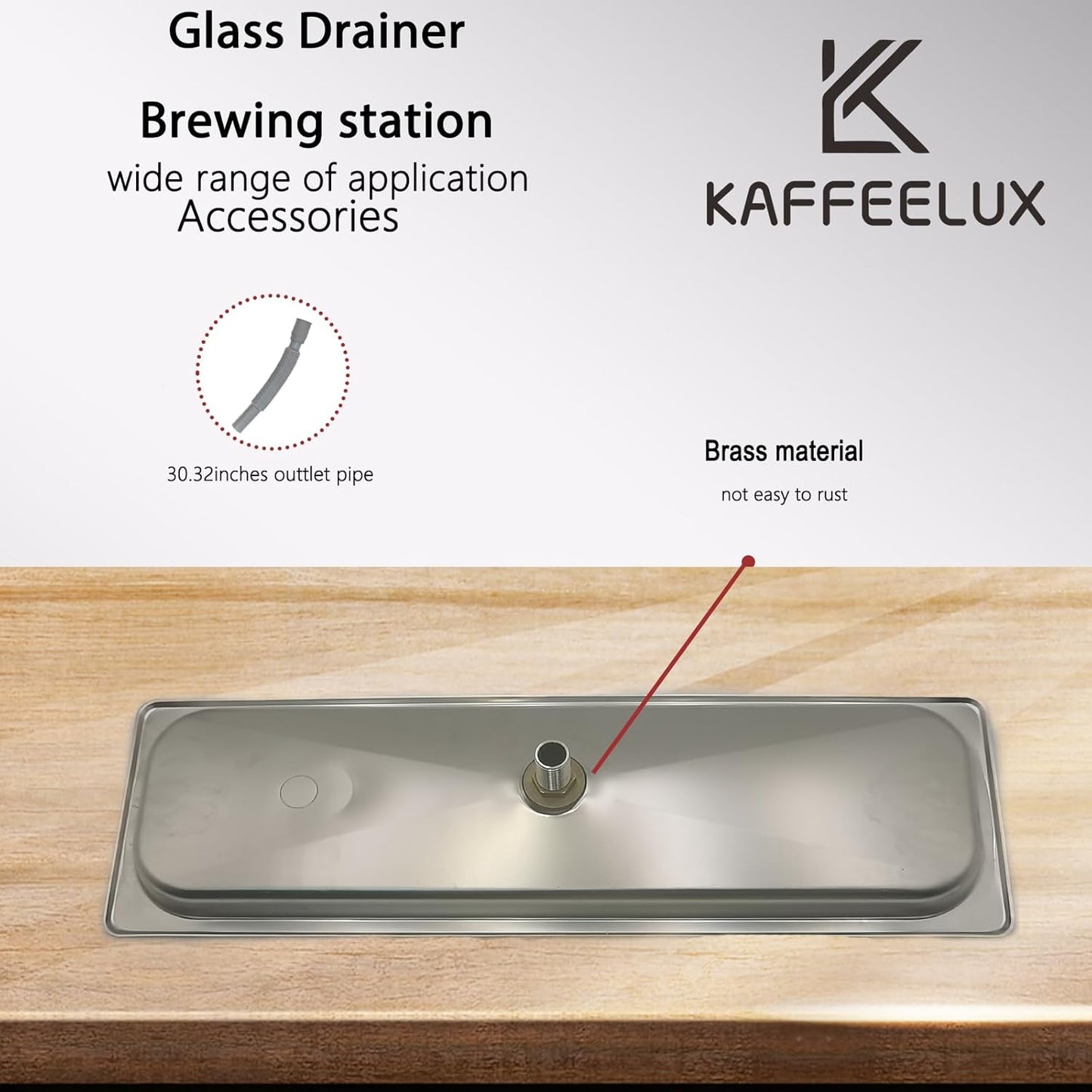 Stainless Steel Drip Tray - Perfect for Homes, Clubs, Bars, Cafes, Restaurants, Hotels, Or Commercial Use - Easy to Clean, No Drainage Required (8.5 * 25.8inch)